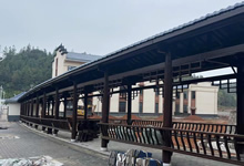 江西宜春150米防腐木古建長廊